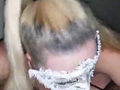 Blonde Leicester slut gives me a deepthroat blowjob in video