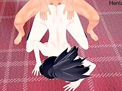 Momos stora bröst tar huvudrollen i denna POV hentai-video