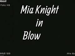 Mature MILF Mia Knight's brunette hair and big boobs in HD video