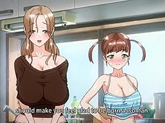 Anime-MILF mit großen Titten wird von einem reifen Mann gefickt