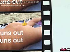 Зрела Софие Мариес задиркује на плажи у домаћем видеу