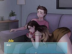 Mature mommy and milf do house chores in cartoon game