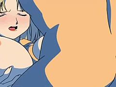 Egy animációs tinédzser szexuális tevékenységet folytat egy mellkas, érett nővel
