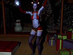 Спарна удовица сензуално плеше у спаваћој соби за Божић