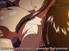 Hentai animation featuring a busty mature woman's orgasm