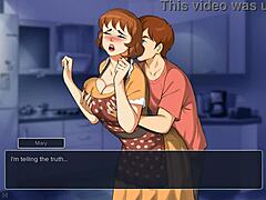 Mama vitregă și fiica seduc un familist într-un videoclip Hentai