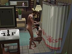 Η μαμά και η μαμά γίνονται πονηροί στο Sims 4, squirting adventure