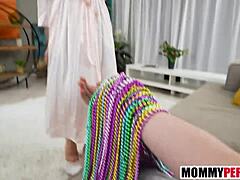 Stepmom's intense pussy fuck in POV