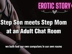 ¡El hijastro y la madrastra se involucran en un chat de audio erótico!
