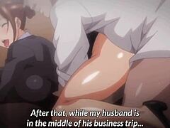 Sou uma esposa infiel em um anime Hentai que se envolve em atos sexuais com o chefe do meu marido para o avanço profissional dele