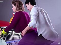 Apocalipsa 22: Mama vitregă cu sâni mari este futută în cur în timp ce este blocată în garaj - Jocuri Hentai