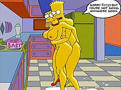 Marge, la femme au foyer mature, aime le sexe anal à la salle de sport et à la maison pendant que son mari est au travail dans cette vidéo parodique Hentai