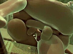 Una trans adolescente viene scopata analmente da una MILF matura in un cartone animato 3D