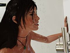 Lara Crofts sesión caliente en solitario: masturbación húmeda y salvaje