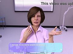 50 éves érett nő örömöt él át nőgyógyászati vizsgálat közben - 3D játék nőgyógyászati történetekkel