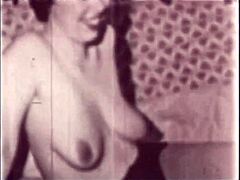 Vintage fucking and hairy pussy with a mature milf in this Retro porn video