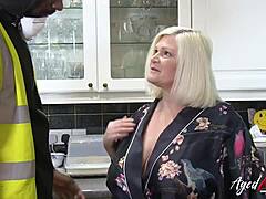 British cougar Lacey gets a wild ride with big black cock