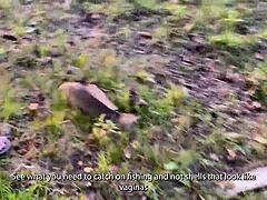 Руска маћеха учи поштог сина како да лови у домаћем видеу