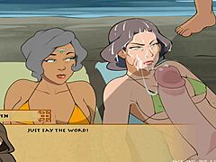 Busty și animat: Partea 10 din 4 Elements Trainer Book 5 prezintă sex cu sânii