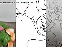 Fat hentai jente med store pupper knuller fyr og kanin i dampende video