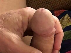 Amateur close-up of a mature gay's penis