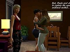 Transexuales interraciales participan en un trío de Sims 4 Goodfillies