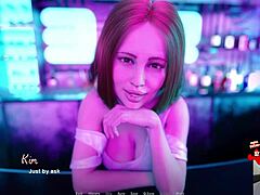 Porn game featuring a striptease and blowjob scenes