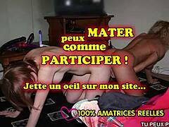 French amateur teen explores strapon with mom