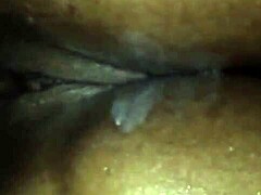 Ebony step sister gets wet and wild with her step dad