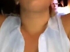 Mexican MILF with big tits rides her husband's goat
