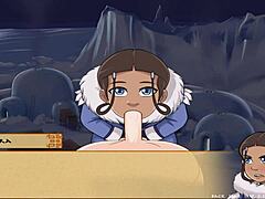 The last airbender takes center stage in this hentai porn video featuring a ghost blowjob from a milf
