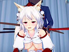 Touhou Inubashiris store pupper er i fokus i denne 3D-hentai-videoen