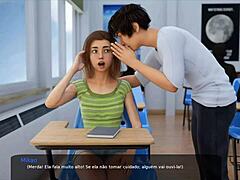 Teen petite gode del gioco di ruolo VR con la sorellastra e il vibratore