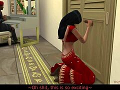 인디안 MILF가 Sims 4의 실제 목소리로 젊은 남자와 남편을 속인다