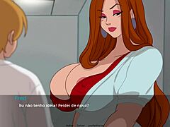 Мачеха с грудью и большой задницей получает уход за лицом в порноигре с мультфильмами