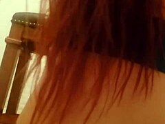 Sultry redhead rides to intense POV orgasm