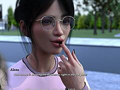 Игра виртуелне реалности: Гледајте како грудаста бринета пуши у јавности