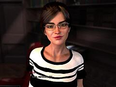 성숙한 MILF가 게임 플레이에서 그녀의 섹시한 몸과 성적 능력을 보여준다