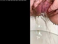 Amateur pee in a mom's hairy pussy: Ass,beaver,Pussy and more
